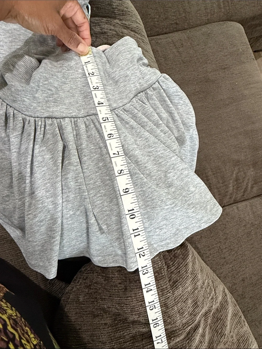 SHEIN Girls' Sz8 Gray Short Sleeve Tee/Skirt Set